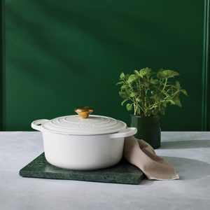 Le Creuset Signature White Cast Iron Round Casserole 28cm